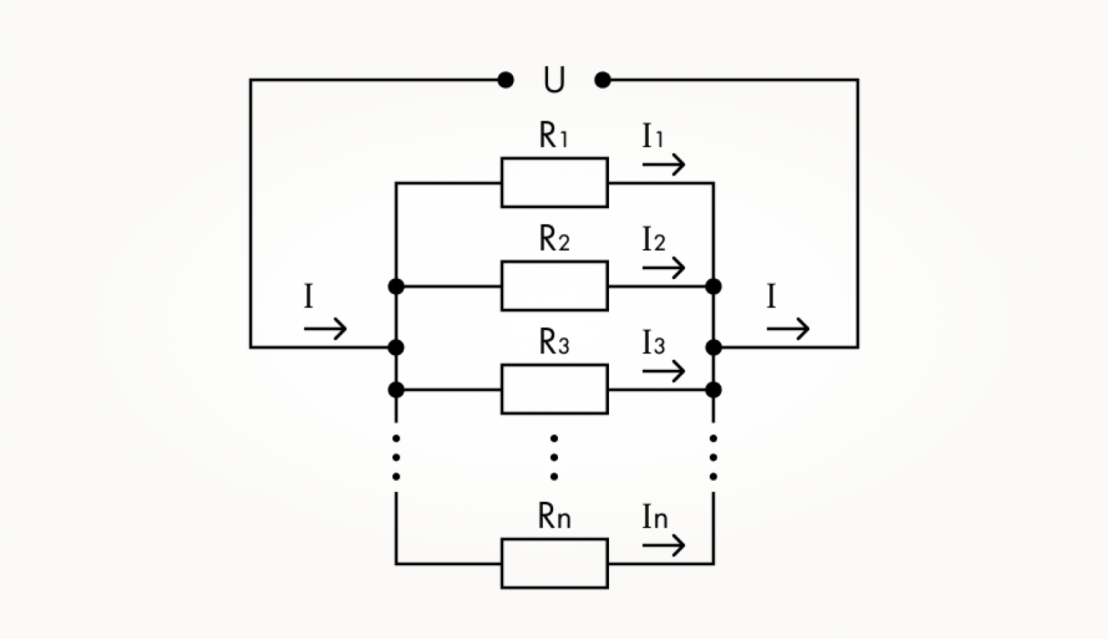 Схема параллельного соединения резисторов