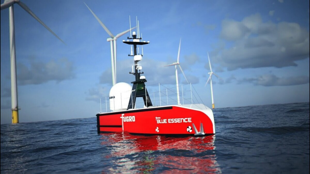 Безэкипажные надводные платформы Blue Essence для дистанционной инспекции морских ветряных ферм. Источник