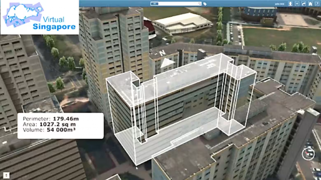 Скриншот платформы Virtual Singapore