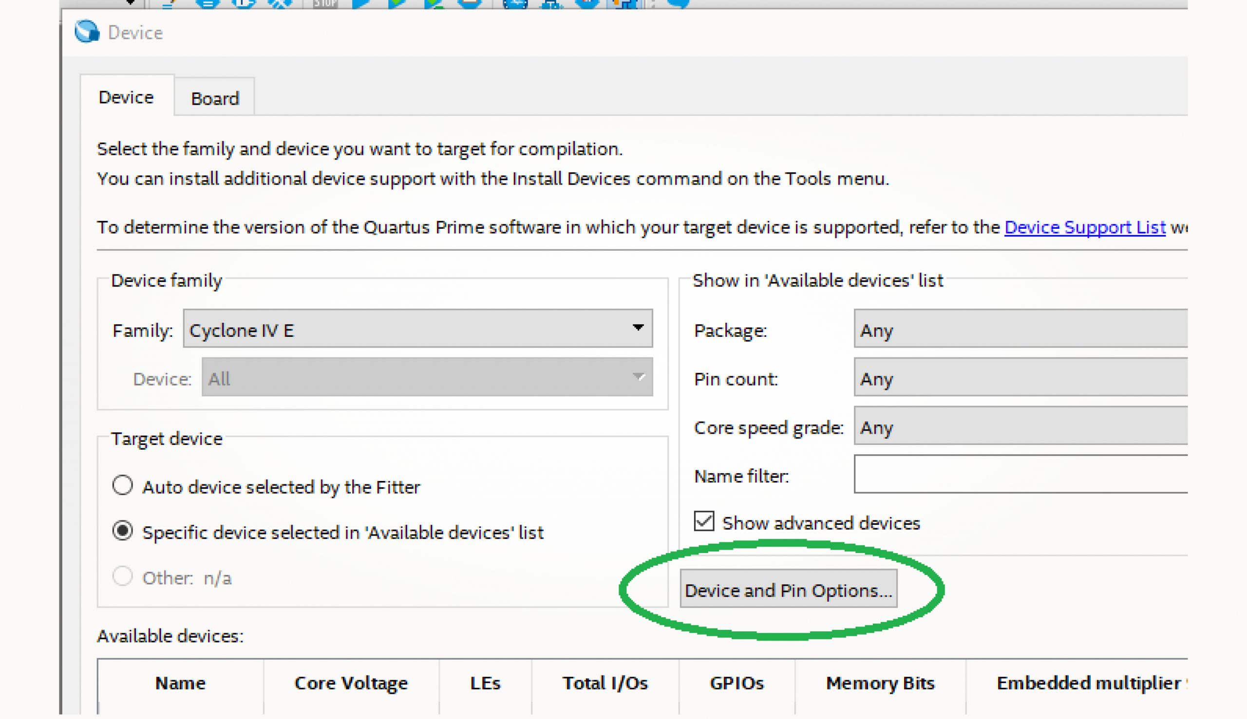 Top-level в Project Navigator САПР Quartus