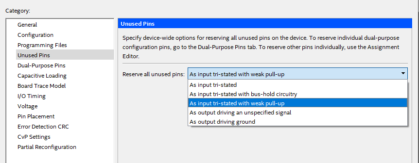 Третье состояние контактов, с weak pull-up