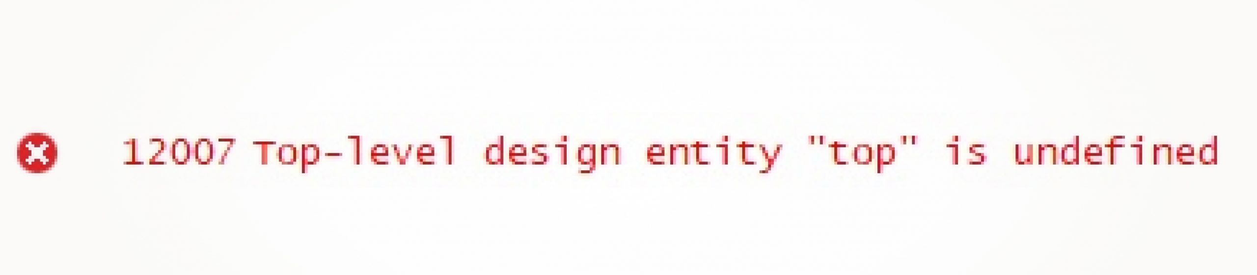 Ошибка top-level в Quartus