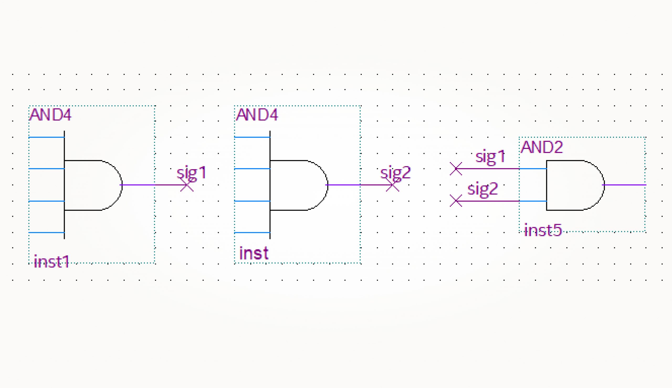 Аналогичная схема с соединением по именам