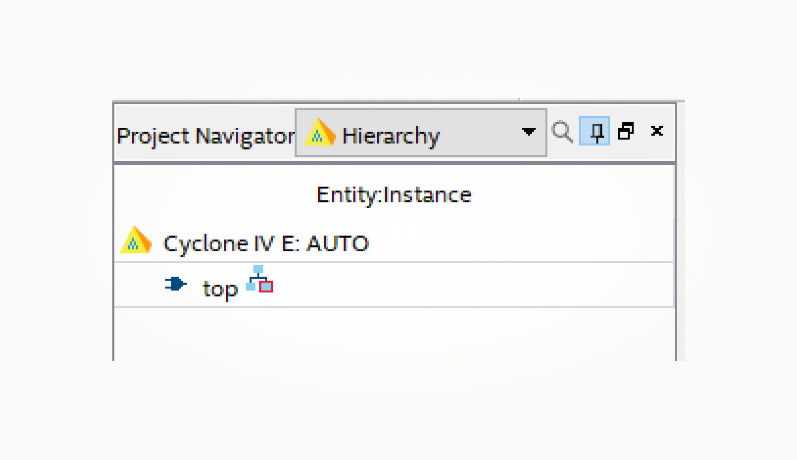 Top-level в Project Navigator САПР Quartus
