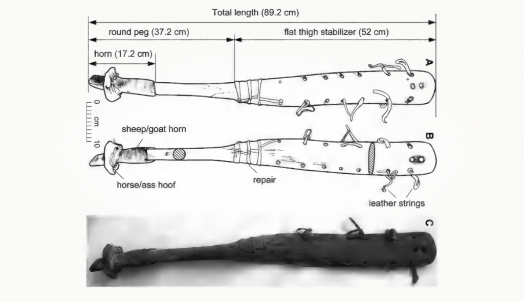 Древний протез ноги из Турфана. Китай, III–II вв. до н.э